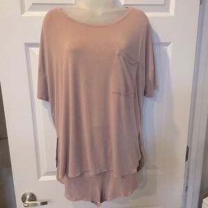 Express blush pink knit pajamas. Size L.